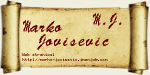 Marko Jovišević vizit kartica